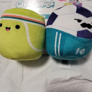 Squishmallows Yellow and Blue Sports Plush Set